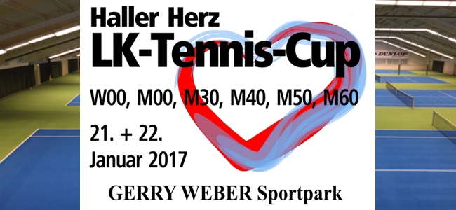 HALLER HERZ LK-TENNIS-CUP 21. + 22. Januar 2017 – GERRY WEBER Sportpark