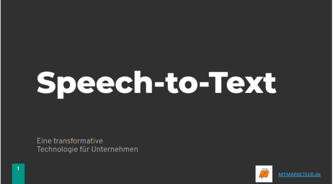 Speech-to-Text – ist das KI