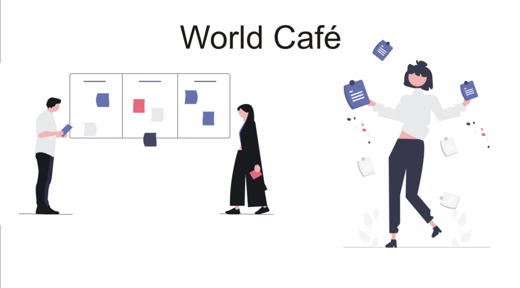 Ein World Café ist eine kreative und dynamische Methode, um in entspannter Atmosphäre Ideen auszutauschen und gemeinsam Lösungen zu entwickeln. Es ist wie ein lebendiges Café, in dem Gespräche fließen und neue Perspektiven entstehen.