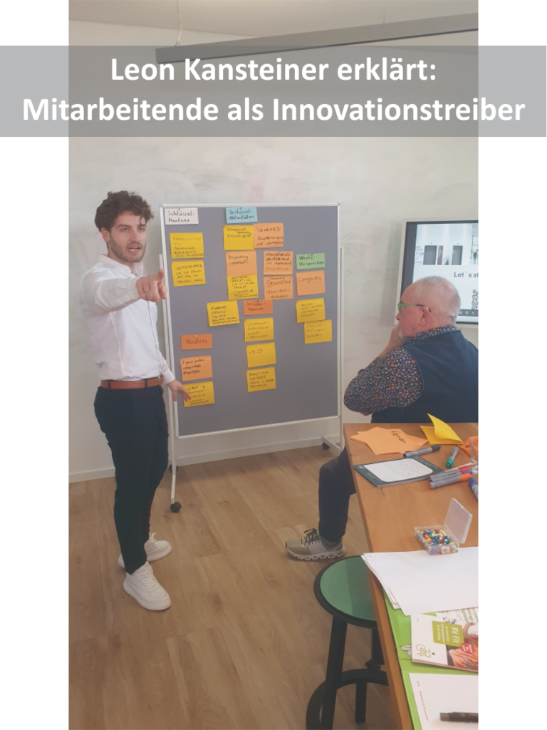 Leon Kansteiner erklärt:"Mitarbeitende als Innovationstreiber" featuring Zentrum für ambulante Rehabilitation Bielefeld Bild: Michael Tönsing / Composing MT MARKETEER
